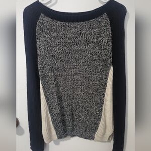 Black and Cream Knit Sweater